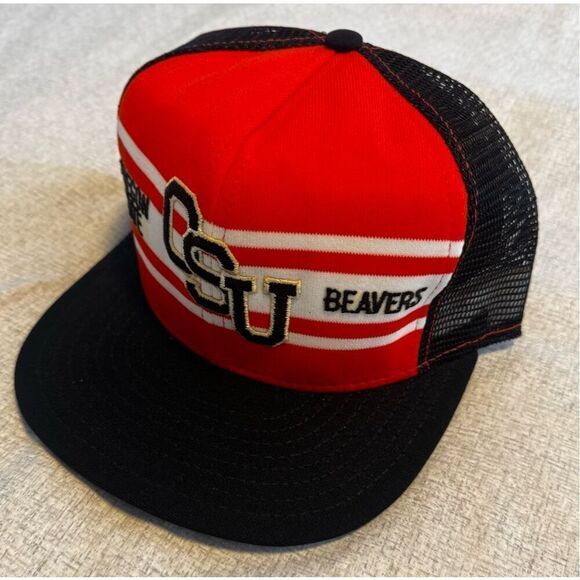 OSU Oregon State University Hat Cap AJD Lucky Stripe Snapback Vintage - Picture 3 of 5